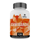 EBYSU Ashwagandha - 120 Capsules Max Strength Supplement Supports Stress Relief & Anti Anxiety Control Root Powder Pills