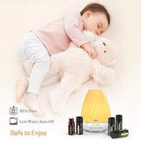 Anjou Aromatherapy Essential Oil & Diffuser Gift Set, 200 mL & Auto Off Humidifier - 7 Color LED Lights