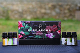 Essential oils by PURE AROMA 100% Pure Therapeutic Grade Oils kit- Top 6 Aromatherapy Oils Gift Set-6 Pack, 10ML