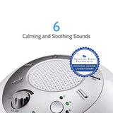 HoMedics Sound Spa Relaxation Sound Machine with 6 Nature Sounds, Silver