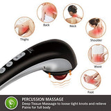 Snailax Cordless Handheld Back Massager - Rechargeable Percussion Massage with Heat