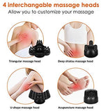 Snailax Cordless Handheld Back Massager - Rechargeable Percussion Massage with Heat