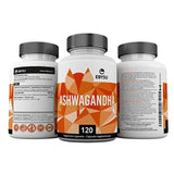 EBYSU Ashwagandha - 120 Capsules Max Strength Supplement Supports Stress Relief & Anti Anxiety Control Root Powder Pills