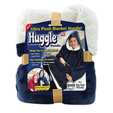 HUGGLE HOODIE Blue Reversible Hooded Blanket