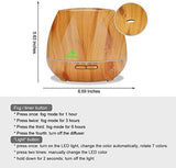 Miserwe 550ML Aromatherapy Essential Oil Diffuser Ultrasonic Aroma Humidifier