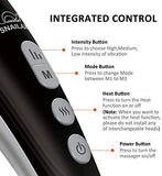 Snailax Cordless Handheld Back Massager - Rechargeable Percussion Massage with Heat