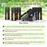 Anjou Essential Oils Set, Top 12 100% Pure Aromatherapy Scented Oil Kit, 12 x 5 ml